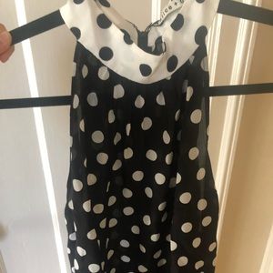 Alice and Olivia Silk Polka Dot Halter Top- M